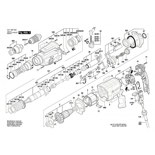 Запчасти для перфоратора Bosch GBH 2-28DFV